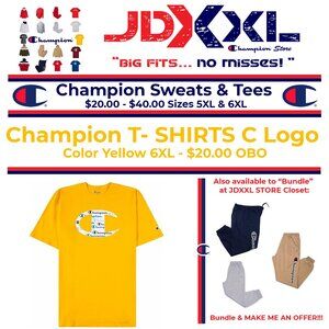 Champion "C" Logo Tee Shirt YELLOW